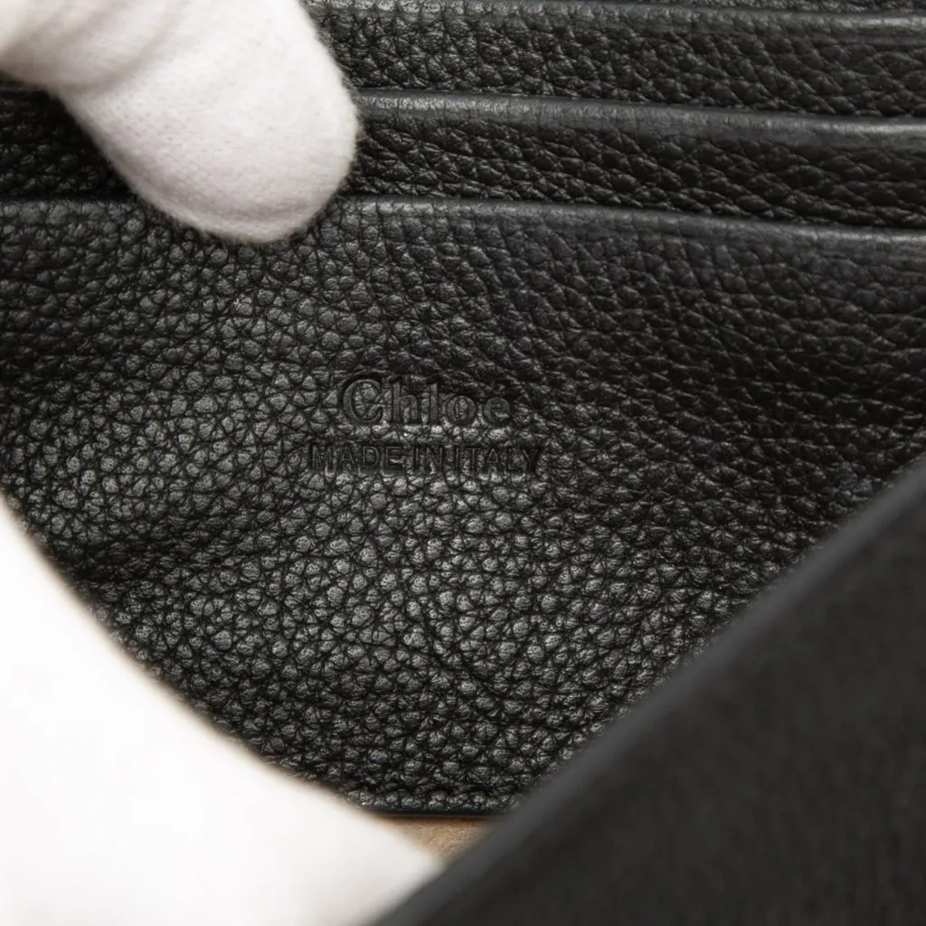 Chloé Mini Smooth and Grained Calfskin Faye Chain Crossbody Black Leather Very good - Box View