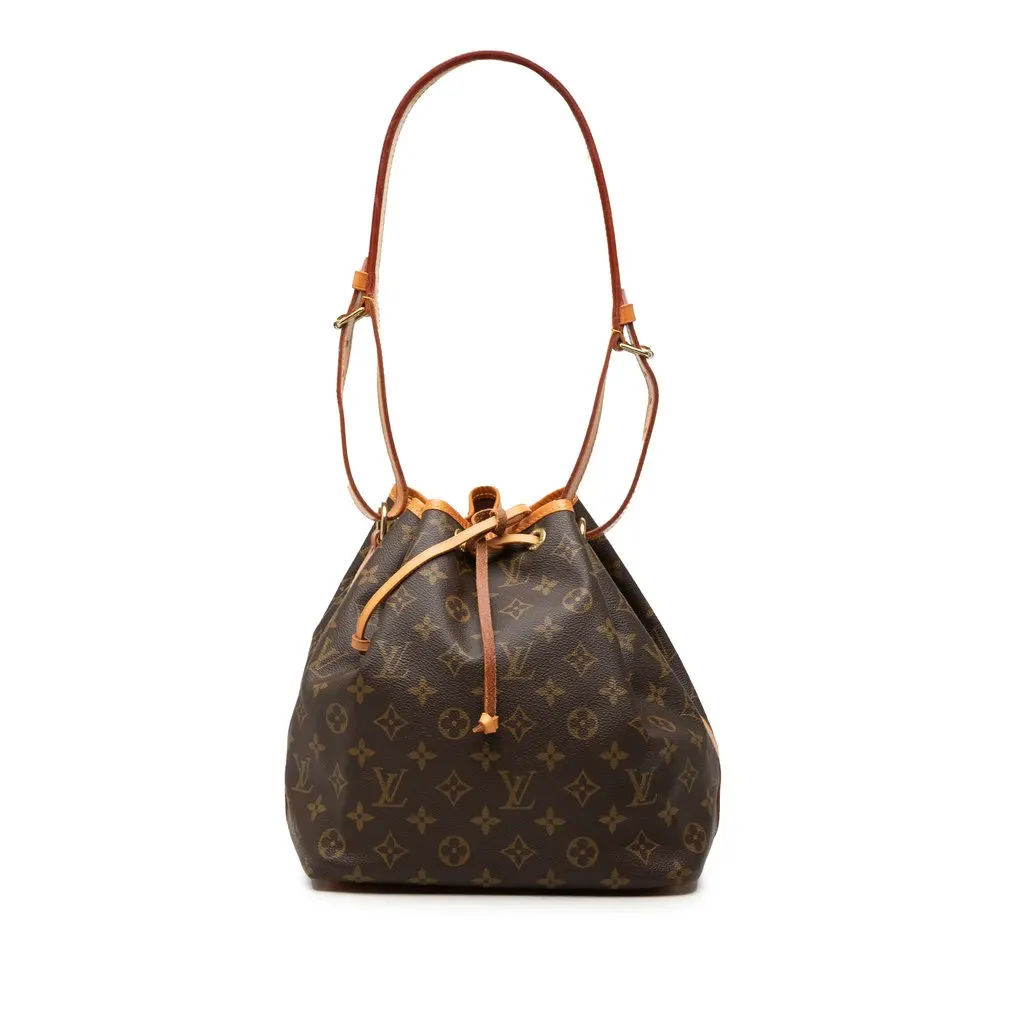 Louis Vuitton Monogram Petit Noe Brown Canvas Very good - Front View