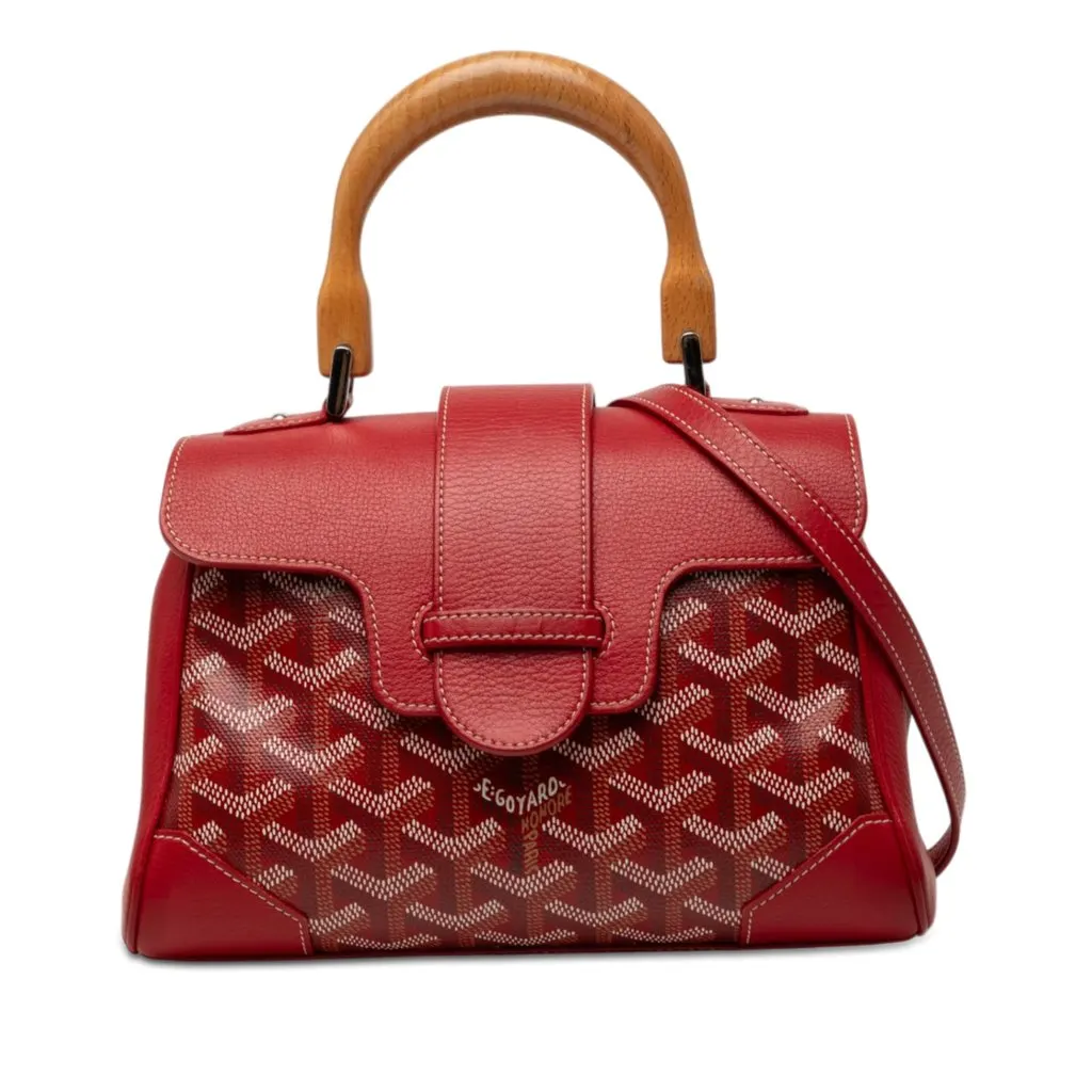 Goyard Mini Goyardine Saigon Souple Red Very good - Front View