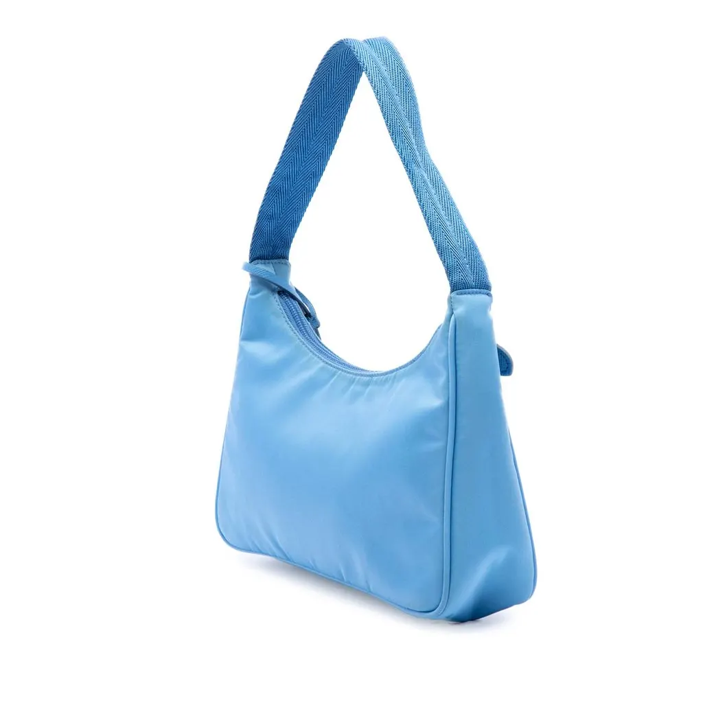 Prada Mini Tessuto Re Edition 2000 Shoulder Bag Blue Polyamide Very good - Back View