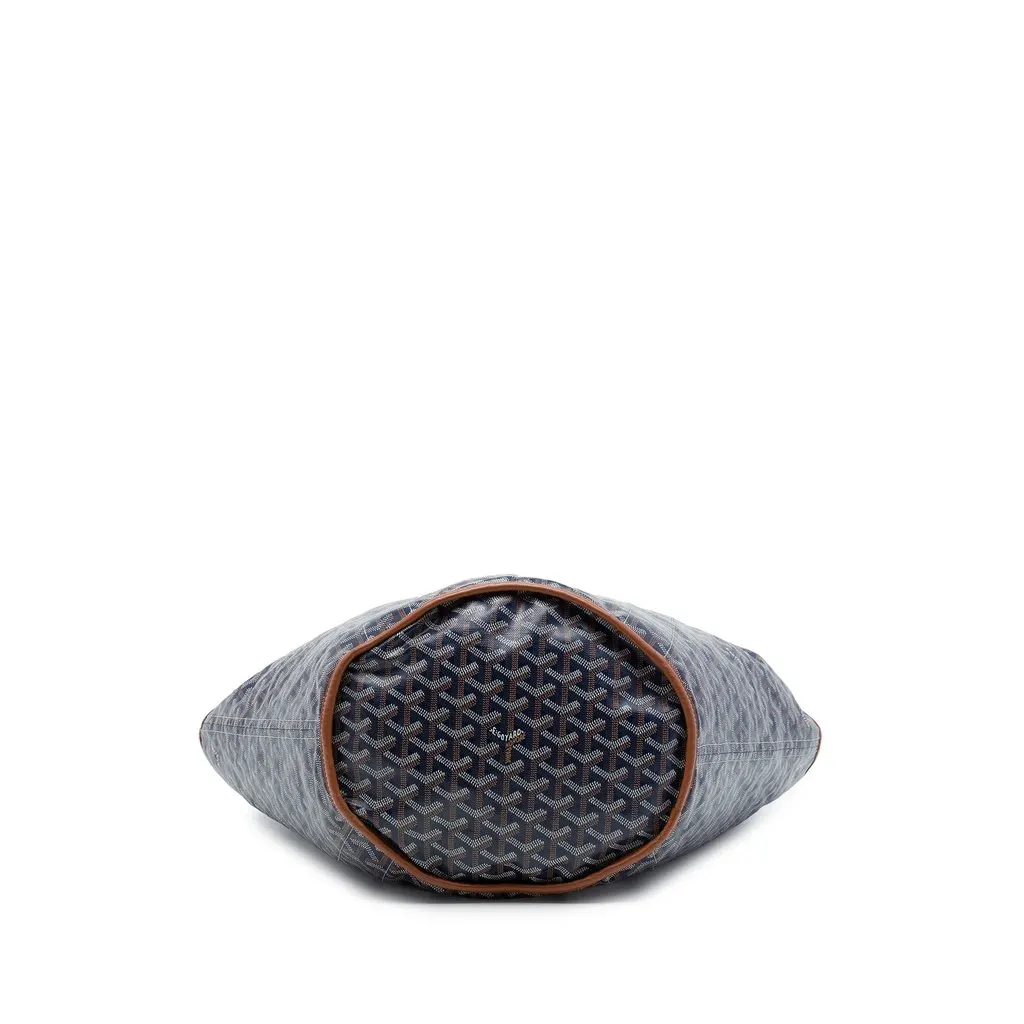 Goyard Goyardine Reversible Belharra Tote Blue Canvas Good - Inside View