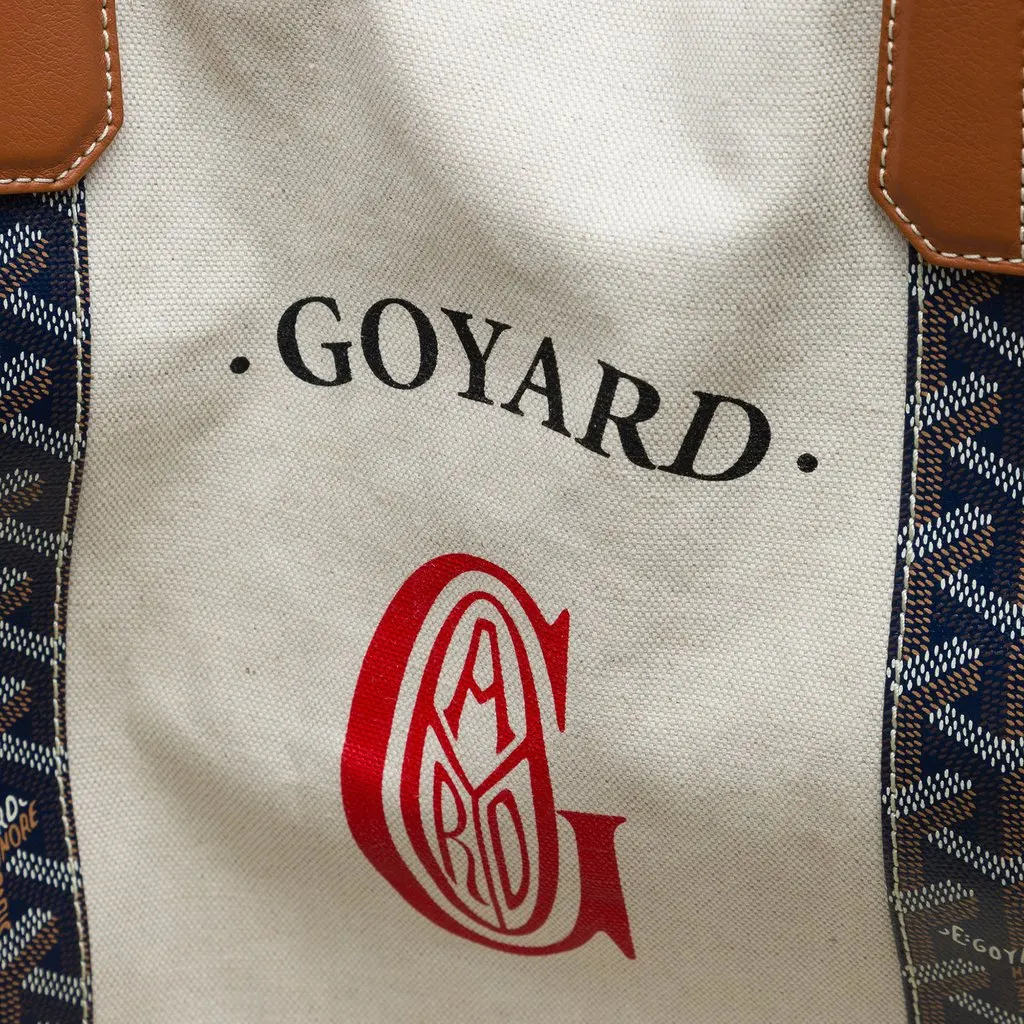 Goyard Goyardine Reversible Belharra Tote Blue Canvas Good - Box View