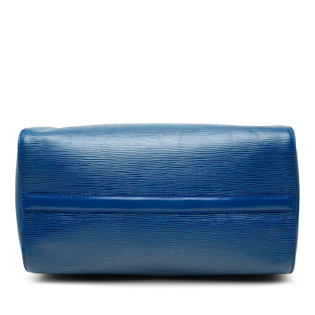 Louis Vuitton Epi Speedy 30 Blue Leather Good - Inside View