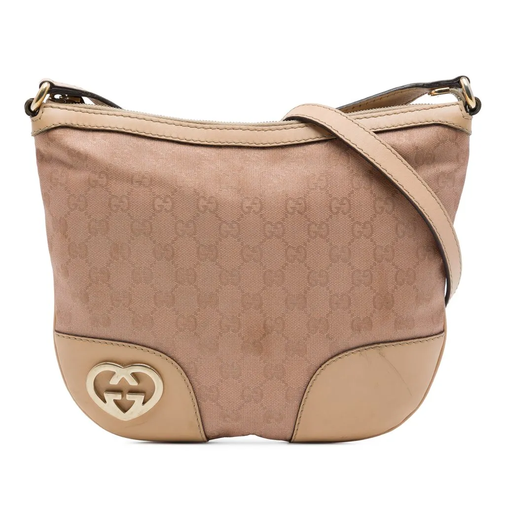 Gucci GG Canvas Lovely Crossbody Brown Canvas Good - Front View