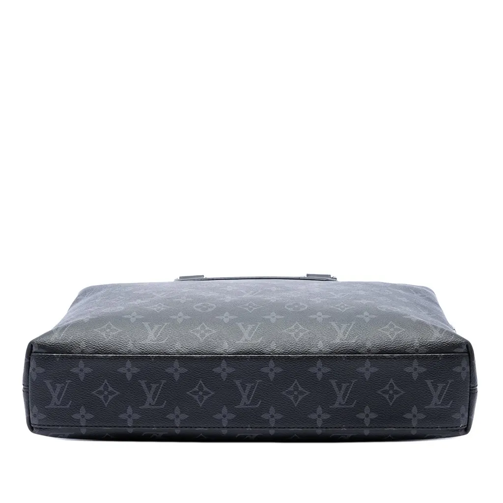 Louis Vuitton Monogram Eclipse Odyssey Briefcase Black Canvas Very good - Inside View