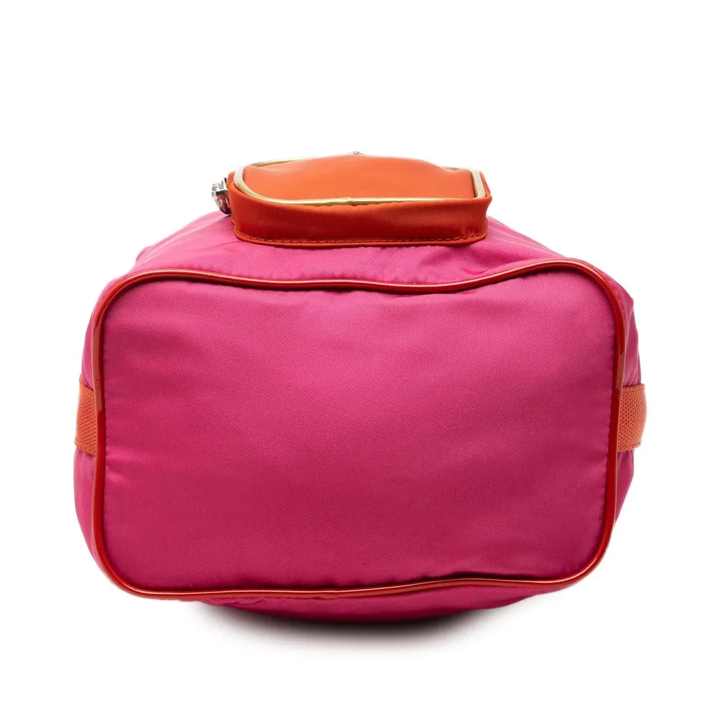 Prada Mini Bicolor Tessuto Drawstring Bucket Bag Pink Very good - Inside View