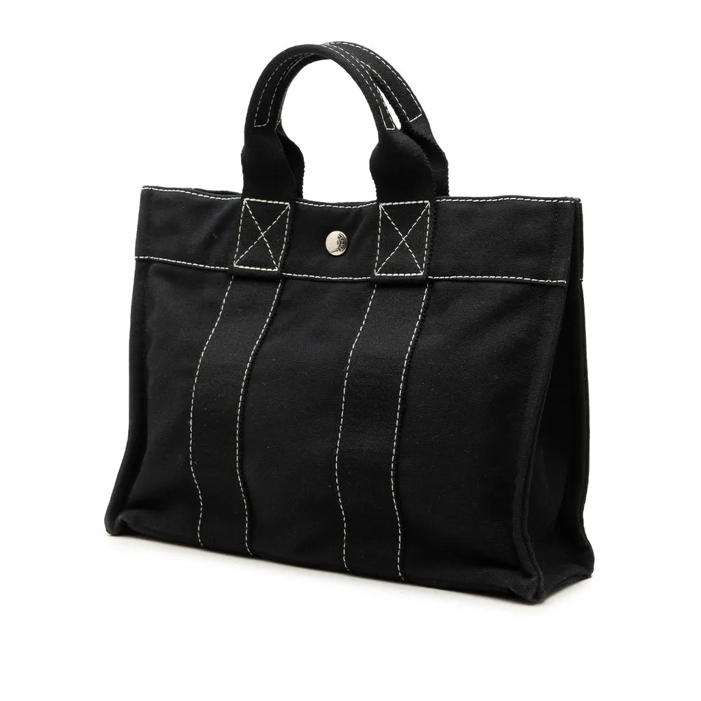 Hermès Canvas Fourre Tout PM Black Very good - Back View