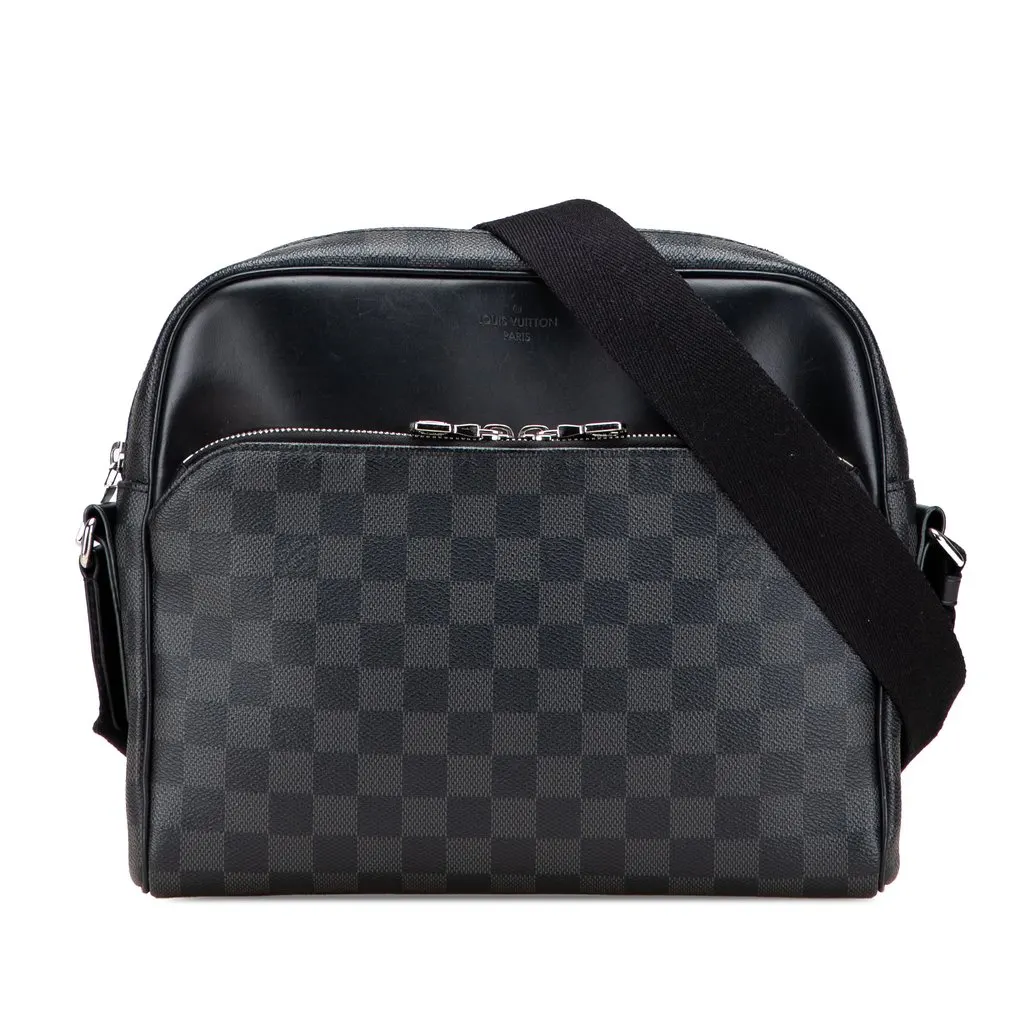 Louis Vuitton Damier Graphite Dayton Reporter PM Black Canvas Very good - Front View