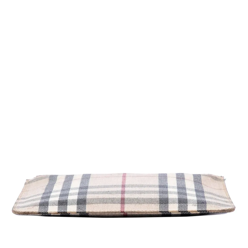 Burberry House Check Canvas Pouch Beige Very good - Inside View