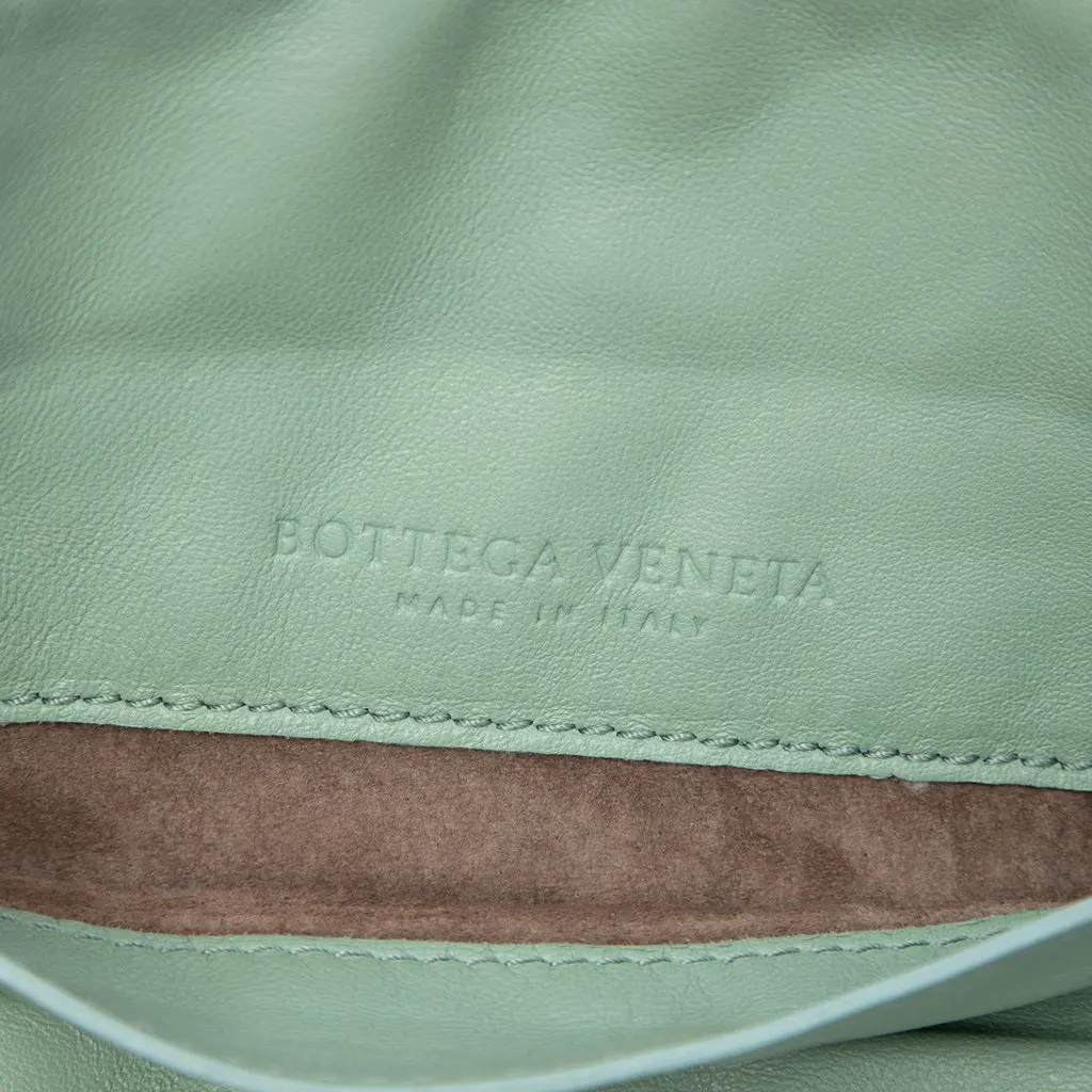 Bottega Veneta Mini Nappa Intrecciato Expandable Chain Flap Crossbody Green Leather Very good - Box View