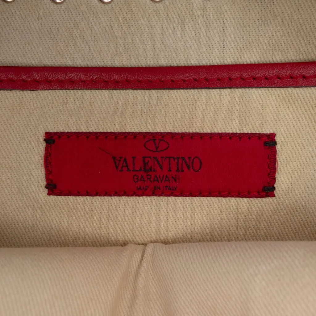 Valentino Leather Rockstud Camera Bag Red Leather Good - Box View