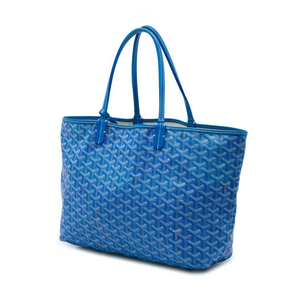 Goyard Goyardine Saint Louis PM Blue Canvas Good - Back View