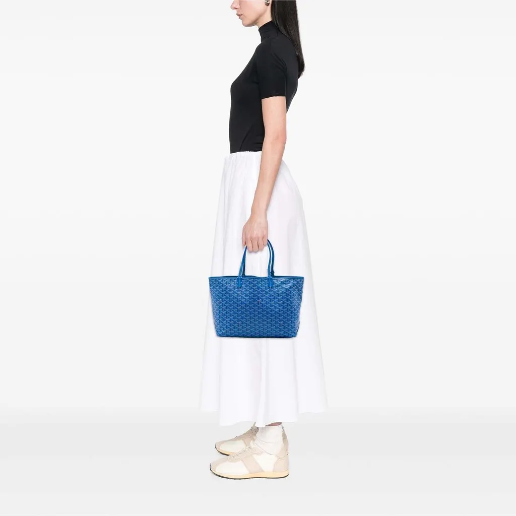 Goyard Goyardine Saint Louis PM Blue Canvas Good - Box View