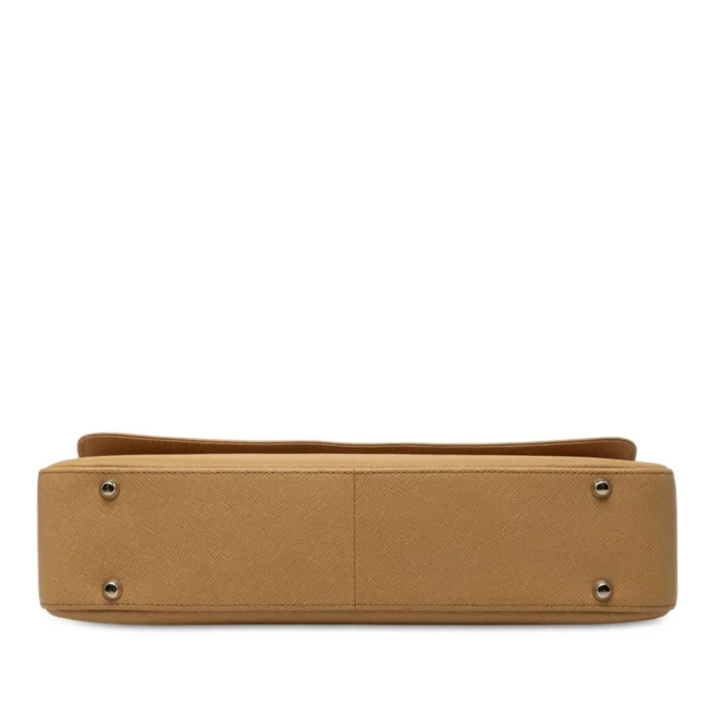 Burberry Leather Flap Shoulder Bag Beige Leather Very good - Inside View