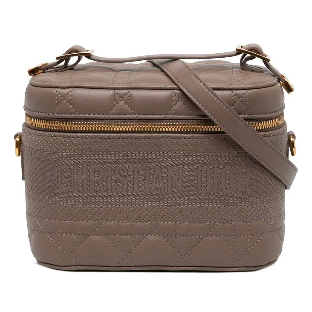 Dior صغيرة جلد الحمل كاناج DiorTravel فانيتي Case