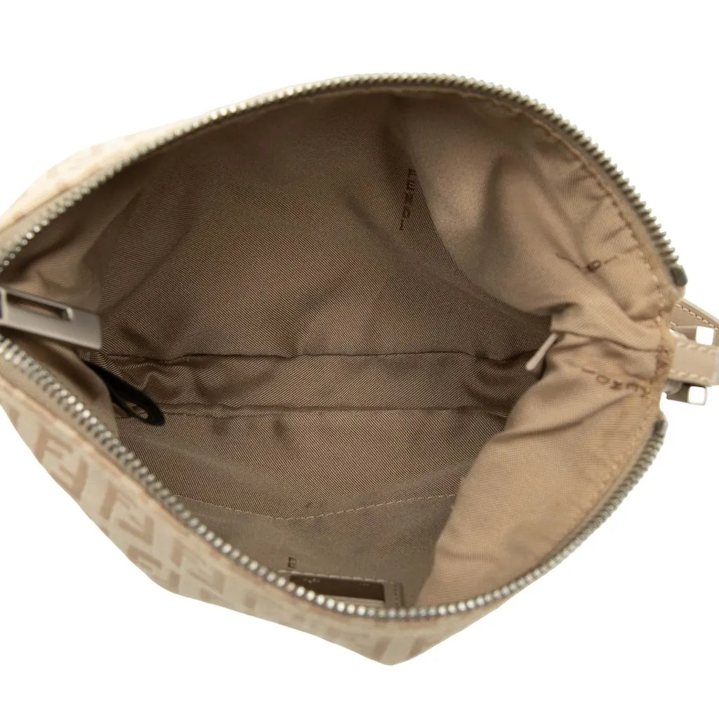 Fendi Zucchino Canvas Hobo Beige Very good - Model View