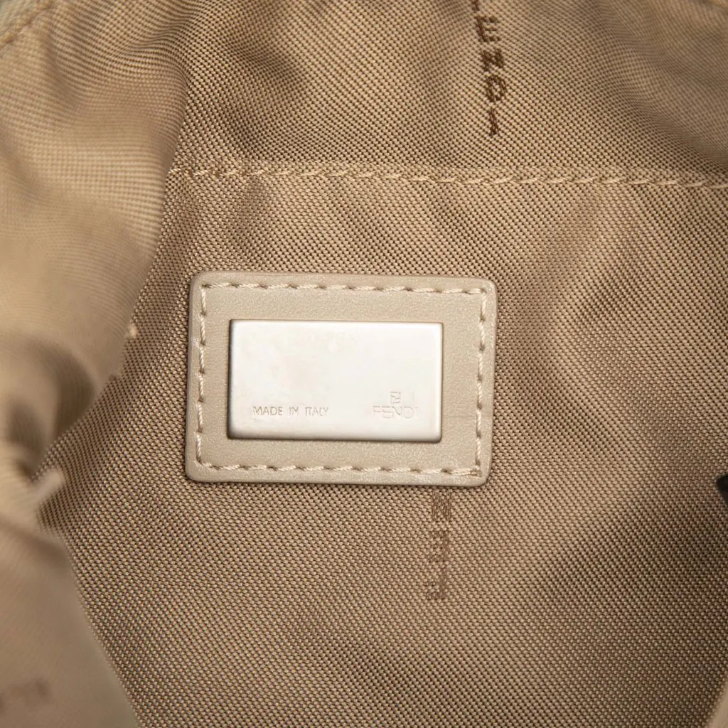 Fendi Zucchino Canvas Hobo Beige Very good - Box View