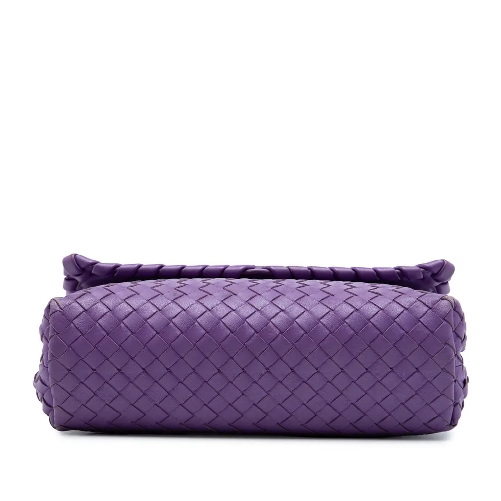 Bottega Veneta Small Nappa Intrecciato Olimpia Crossbody Purple Leather Very good - Inside View