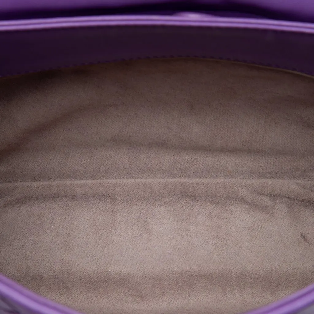 Bottega Veneta Small Nappa Intrecciato Olimpia Crossbody Purple Leather Very good - Model View