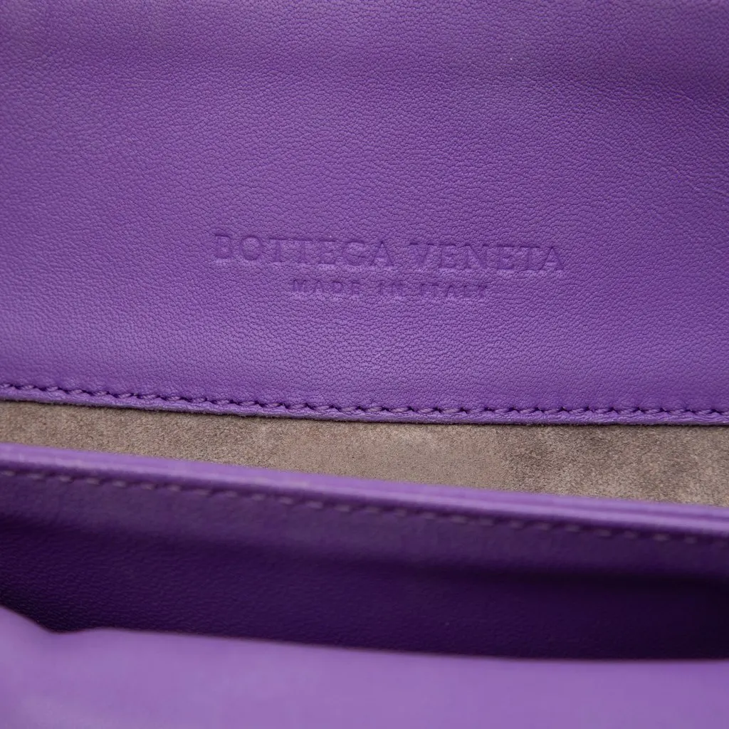 Bottega Veneta Small Nappa Intrecciato Olimpia Crossbody Purple Leather Very good - Box View