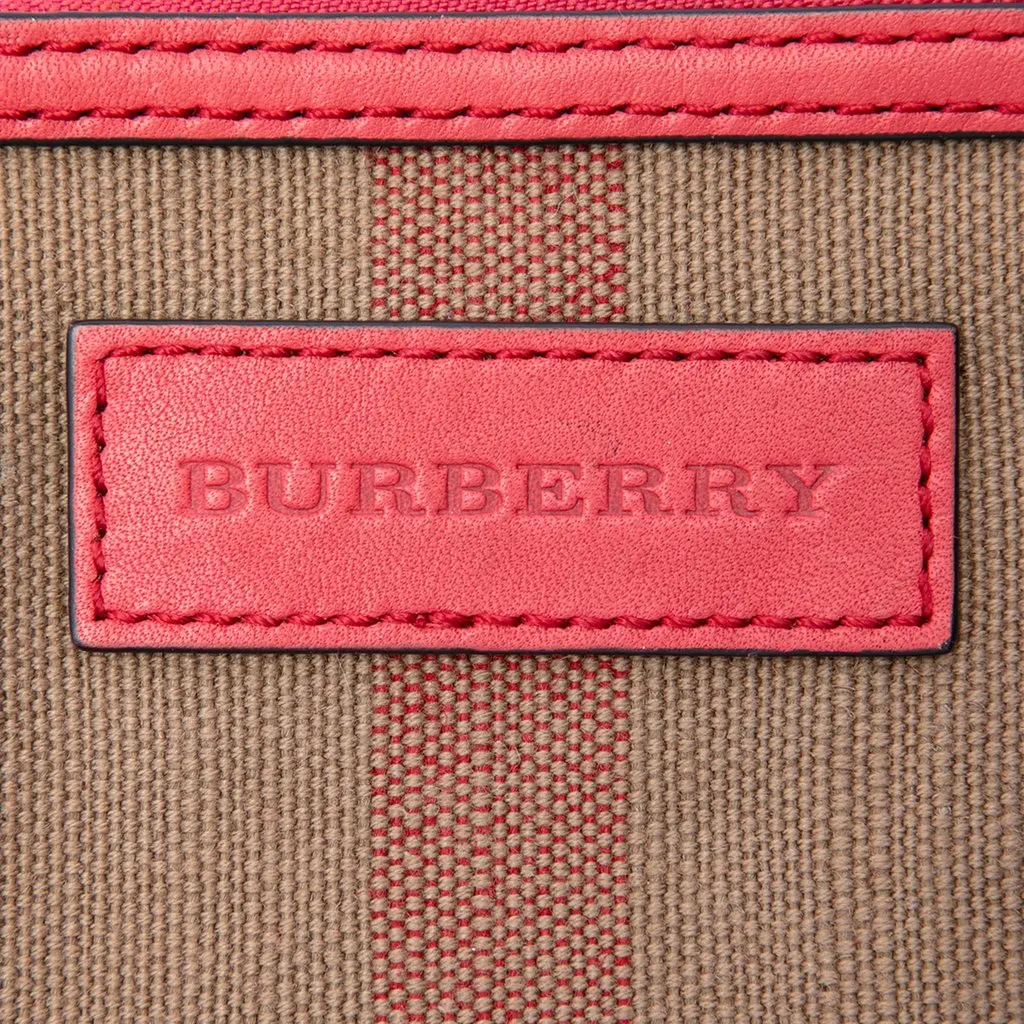 Burberry Mini Mega Check Canvas Ashby Tassel Bucket Bag Brown Canvas Good - Box View