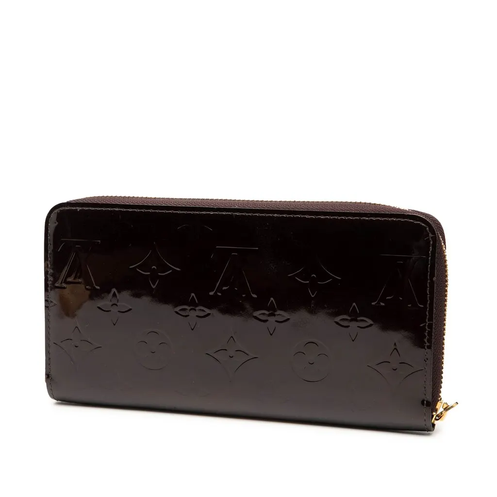 Louis Vuitton Monogram Vernis Zippy Long Wallet Purple Leather Very good - Back View