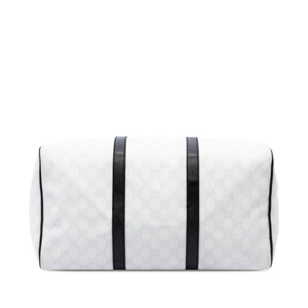 Gucci Medium GG Supreme Joy Boston Bag White Canvas Good - Inside View