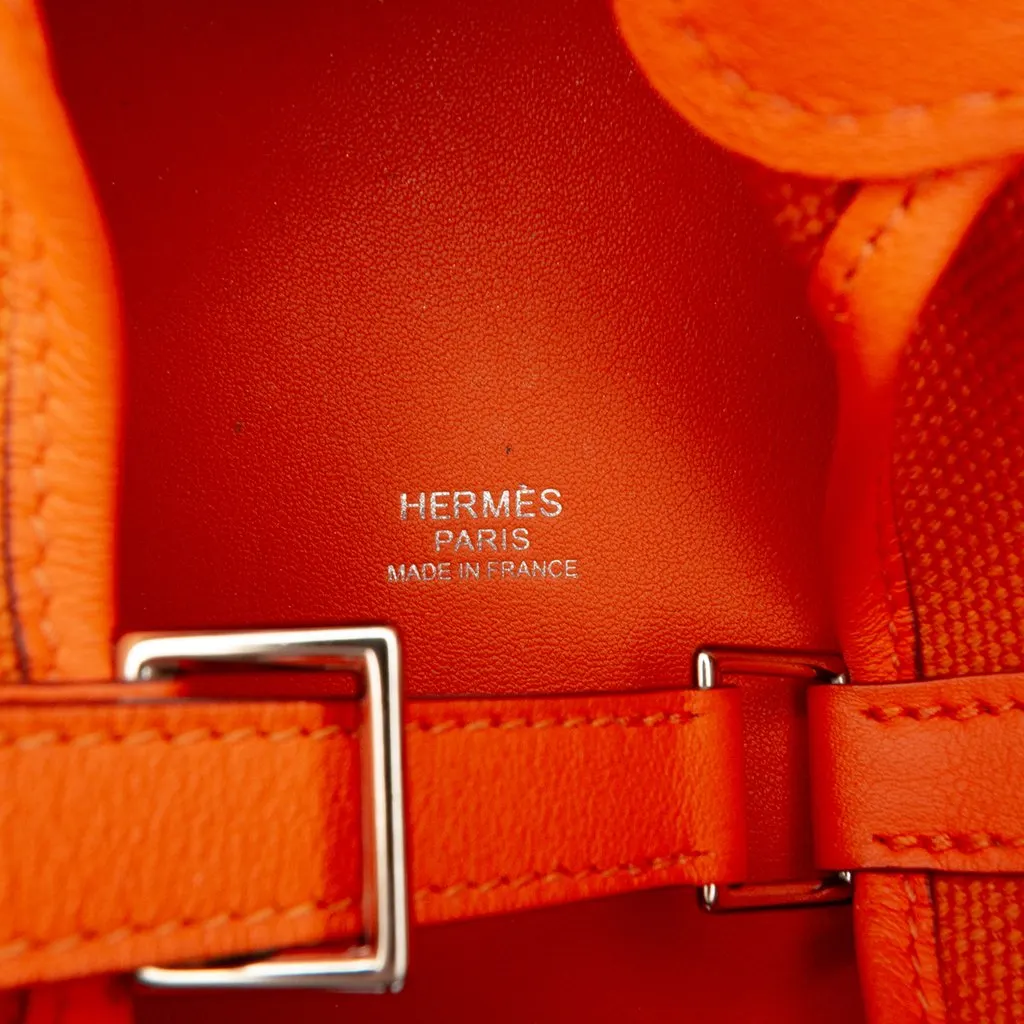 Hermès Toile Goeland and Swift Cargo Picotin Lock 18 Orange Good - Box View