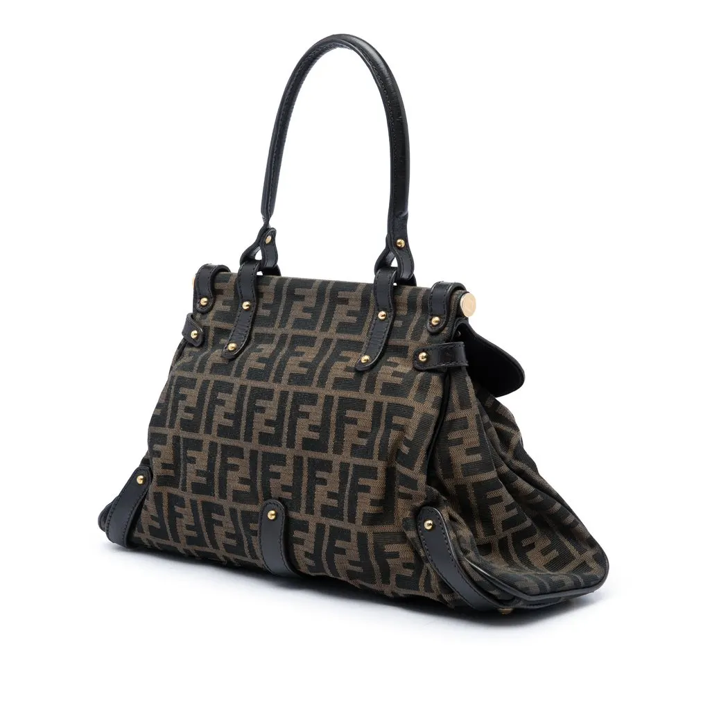 Fendi Medium Zucca Canvas Magic Handbag Brown Canvas Very good - Back View