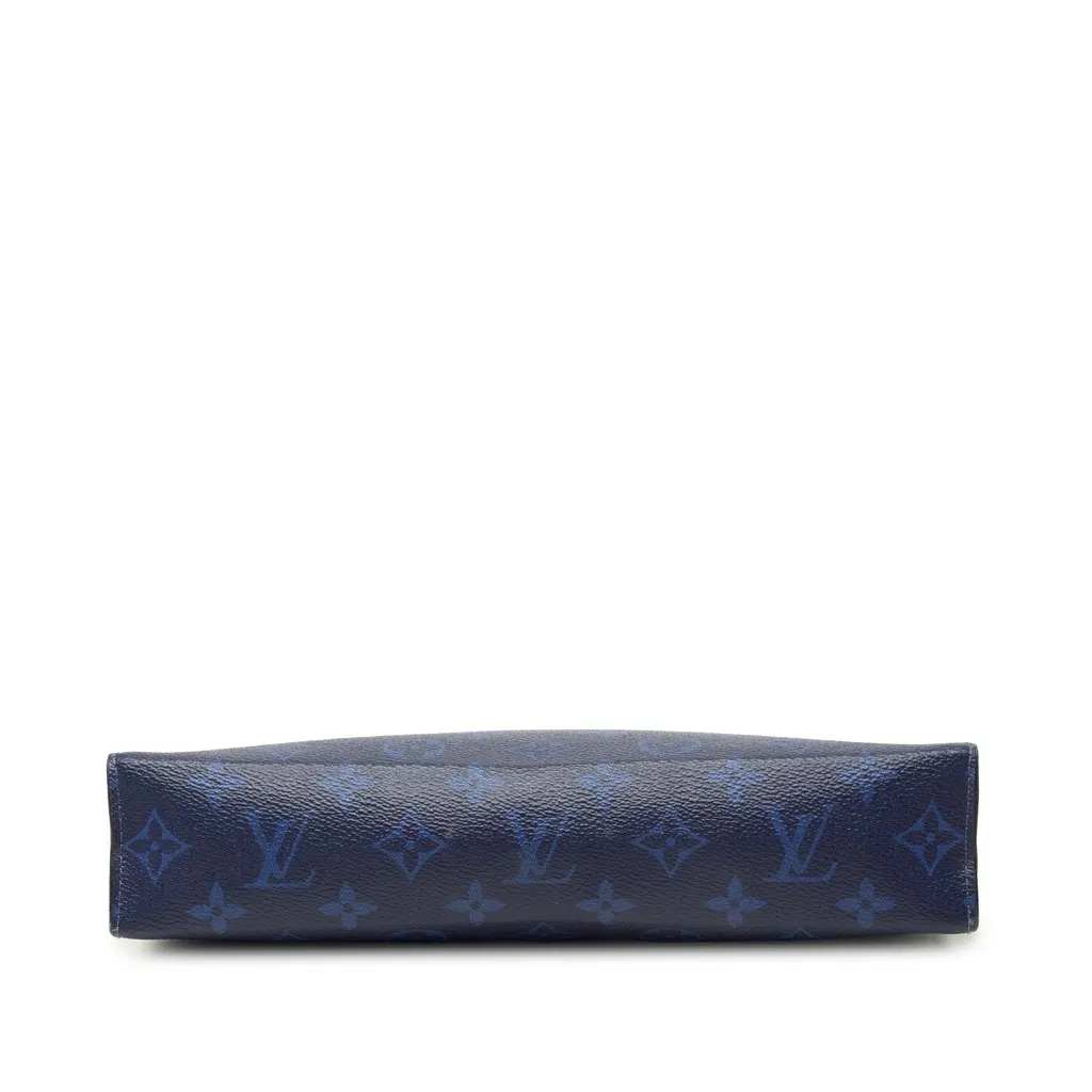 Louis Vuitton Monogram Taigarama Pochette Voyage MM Blue Canvas Very good - Inside View