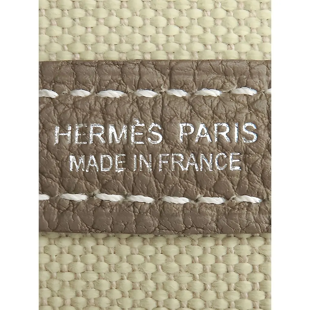 Hermès Toile and Negonda Garden Party 36 White Canvas Very good - Box View