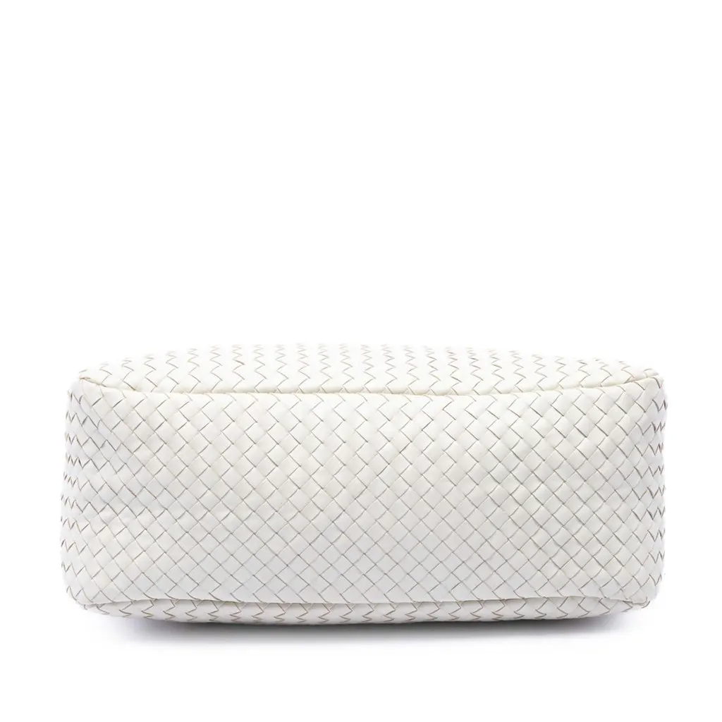 Bottega Veneta Nappa Intrecciato Handbag White Leather Very good - Inside View