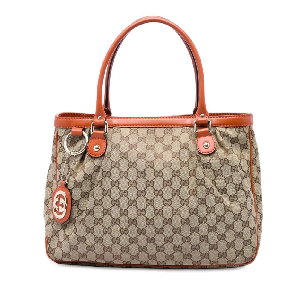 Gucci GG Canvas Sukey Tote Beige Canvas Very good - Front View