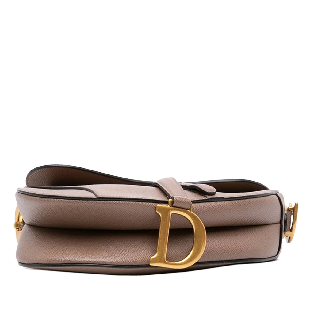 Dior Grained Calfskin Saddle Bag Brown Leather Very good - Inside View