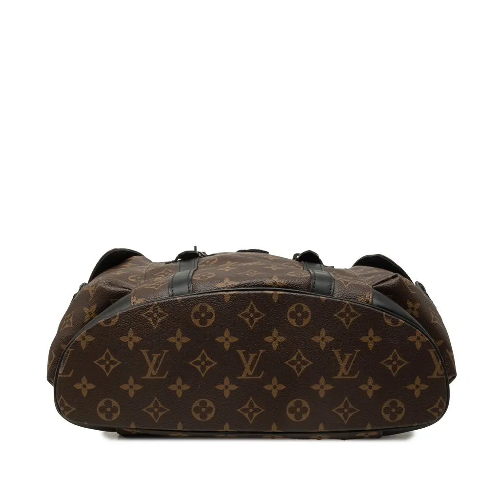Louis Vuitton Monogram Macassar Christopher Backpack MM Brown Canvas Very good - Inside View