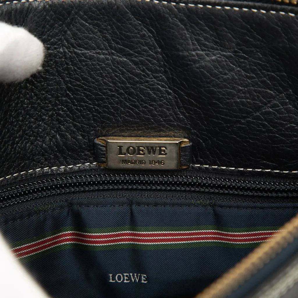 Loewe Leather Anagram Crossbody Black Leather Very good - Box View