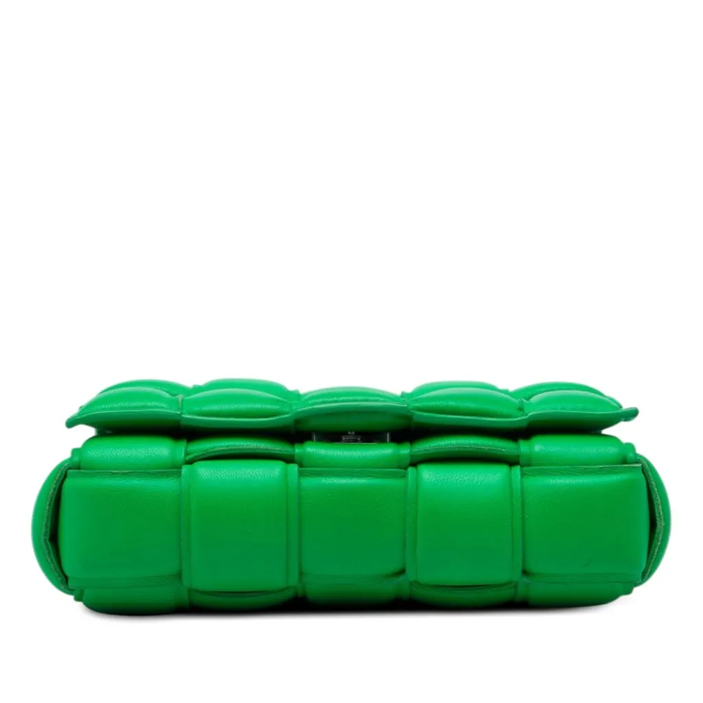 Bottega Veneta Small Nappa Intrecciato Padded Cassette Crossbody Green Leather Very good - Inside View