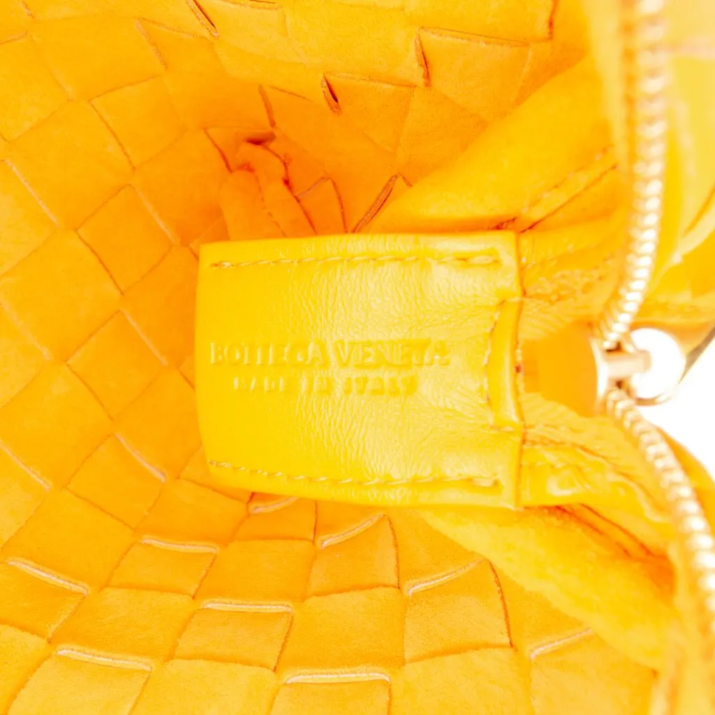 Bottega Veneta Mini Lambskin Intrecciato Loop Camera Bag Orange Leather Very good - Box View