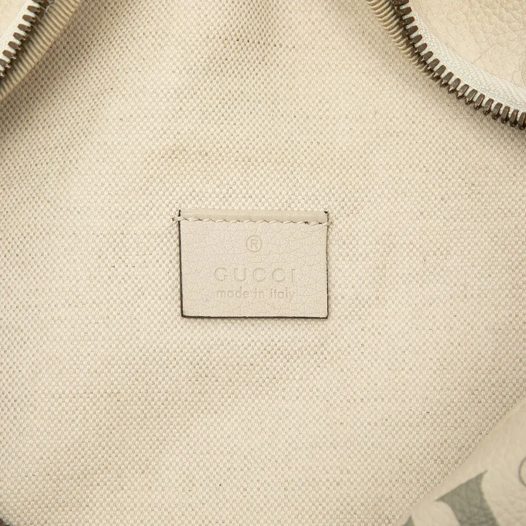 Gucci Grained Calfskin Logo Belt Bag White Leather Very good - Box View