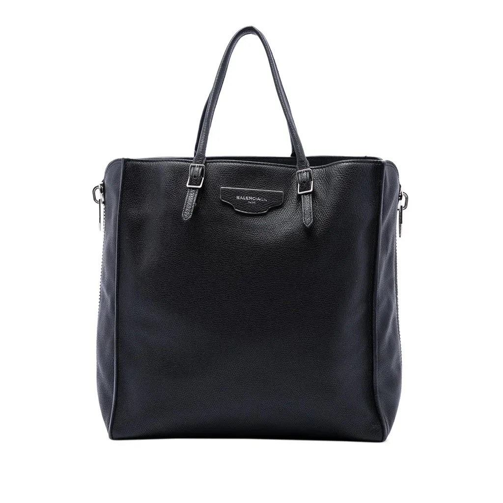 Balenciaga جلد Papier A5 Side Zip حقيبة توت