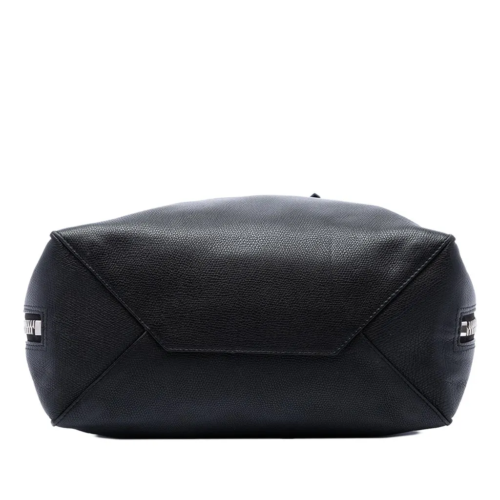 Balenciaga Leather Papier A5 Side Zip Tote Black Leather Good - Inside View