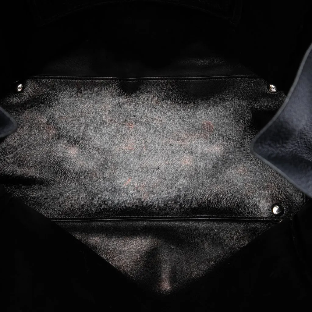 Balenciaga Leather Papier A5 Side Zip Tote Black Leather Good - Model View