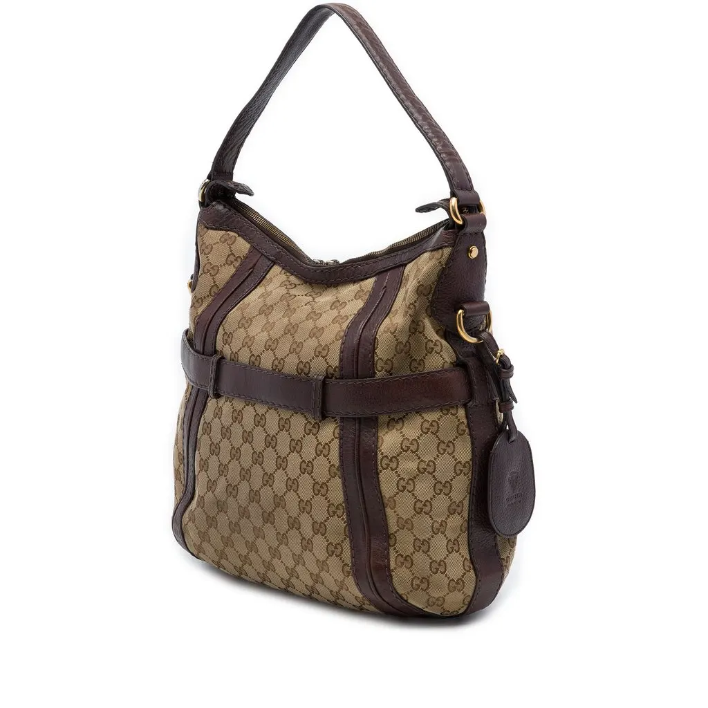 Gucci Medium GG Canvas Running Satchel Beige Very good - Back View