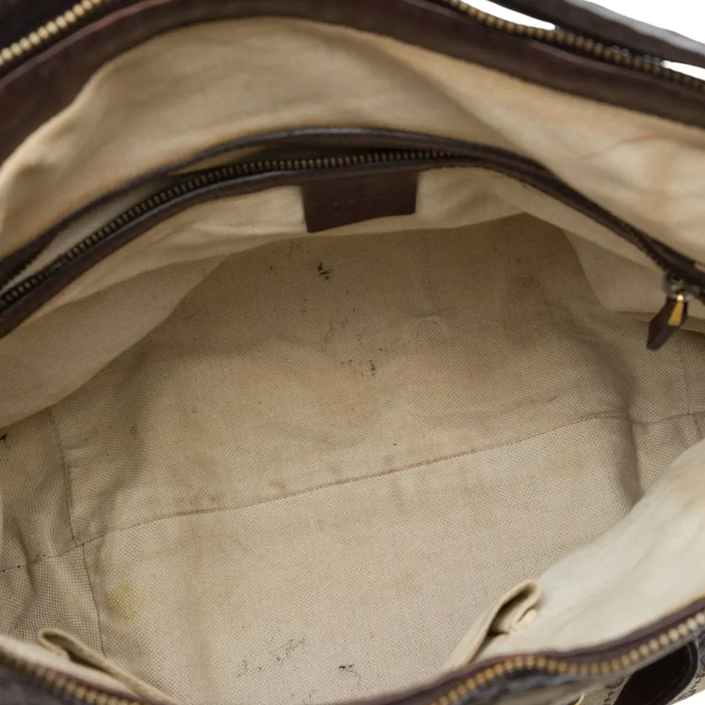 Gucci Medium GG Canvas Running Satchel Beige Very good - Model View