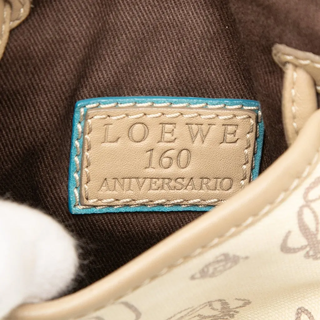 Loewe 160th Anniversary Suede Trimmed Canvas Crossbody Beige Canvas Good - Box View