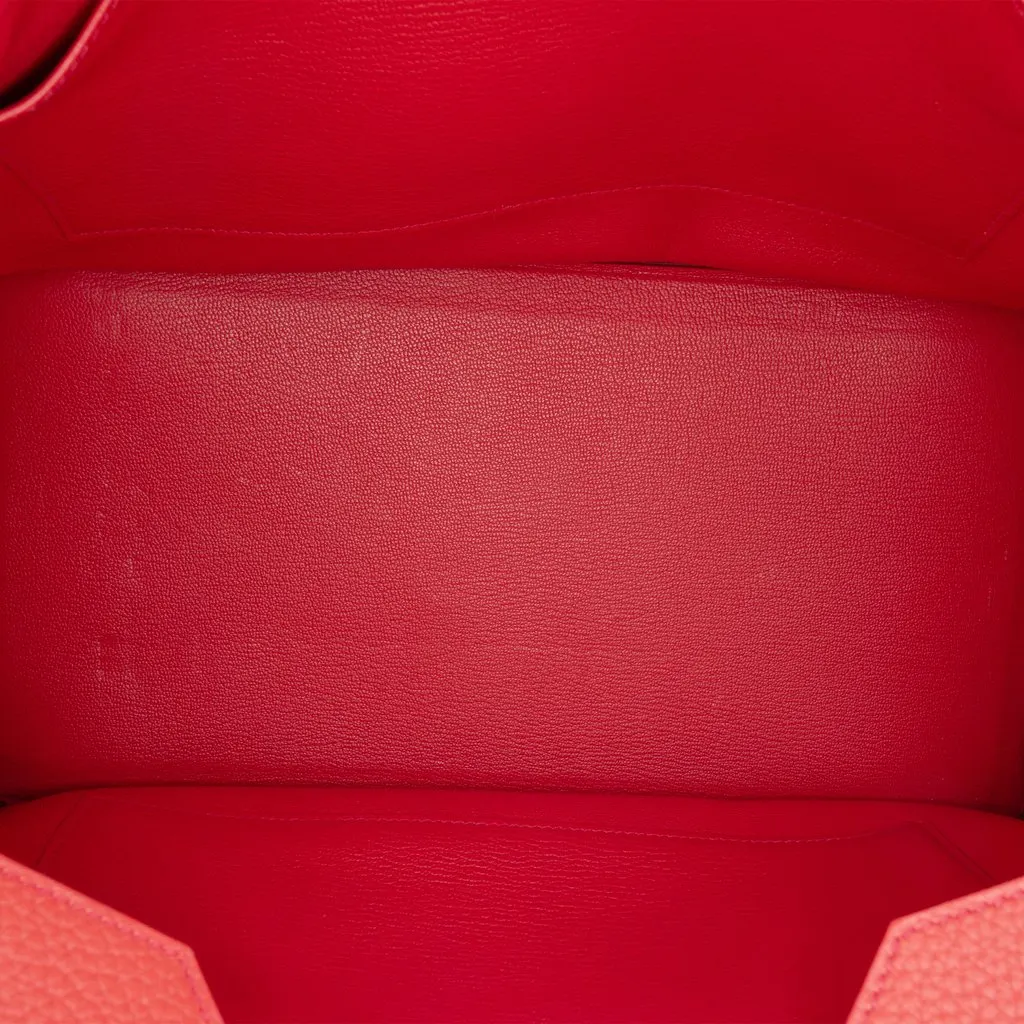 Hermès Clemence Birkin Retourne 35 Red Leather Good - Model View