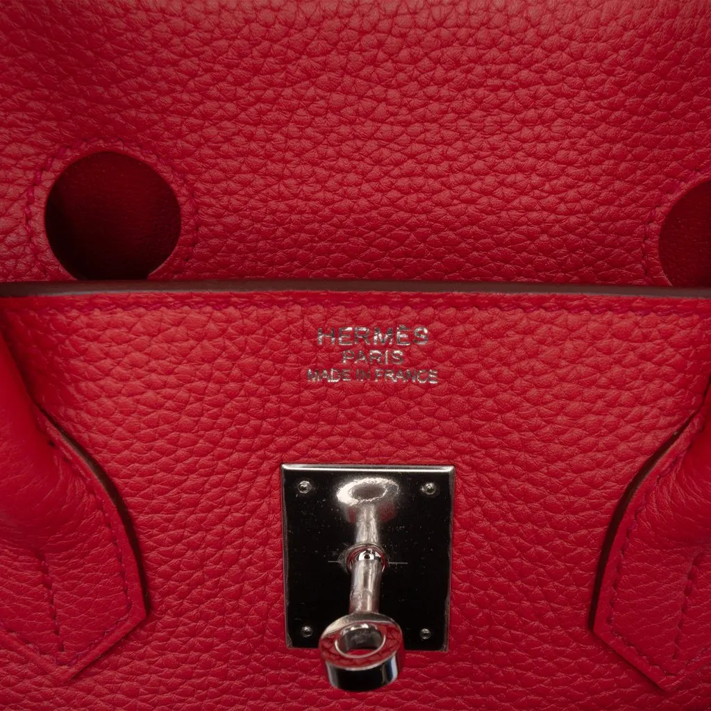 Hermès Clemence Birkin Retourne 35 Red Leather Good - Box View