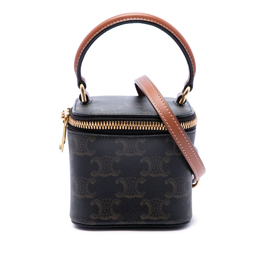 Celine Mini Triomphe Coated Canvas Vanity | Libas Collective