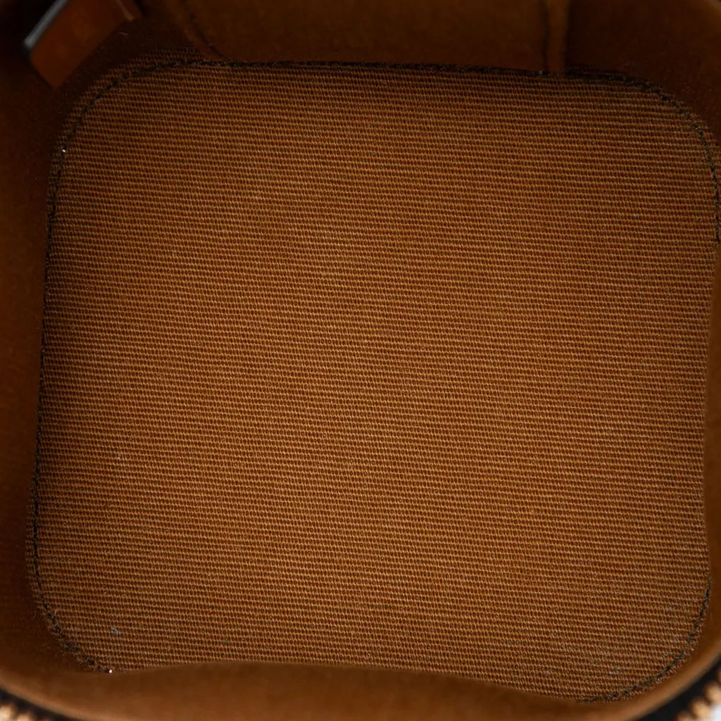 Celine Mini Triomphe Coated Canvas Vanity Case Brown Very good - Model View