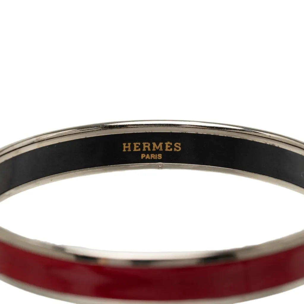 Hermès Narrow Enamel Calech Bangle 65 Red Very good - Model View
